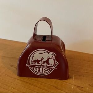 Hershey Bears Burgundy Painted Fan Cow Bell Collectible Souvenir